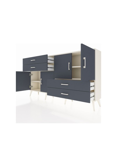 Arges Konsol 3 Raflı 4 Çekmeceli 4 Kapaklı 176x30x99 Aytaşı-antrasit Antrasıt/antrasıt - Aytası Arges Konsol 3 Raflı 4 Çekmeceli 4 Kapaklı 176x30x99 Aytaşı-antrasit Antrasıt/antrasıt - Aytası