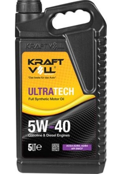 Yag & Antıfırız Motor Yagı Benzin-dizel 5w40 Tam Sentetik Sn-cf 5 Lt. - Kraftvoll 17011011