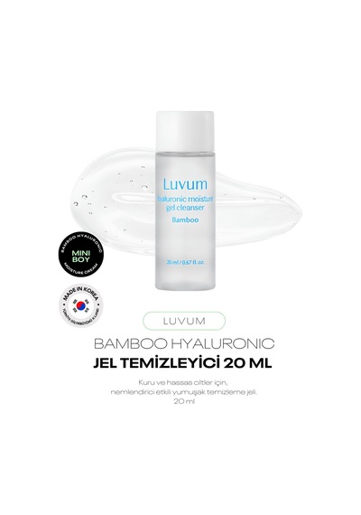 Mini Boy Kuru Hassas Ciltler Nazik Temizleme Jeli Luvum Bamboo Hyaluronic Moisture Cleanser 20 Ml