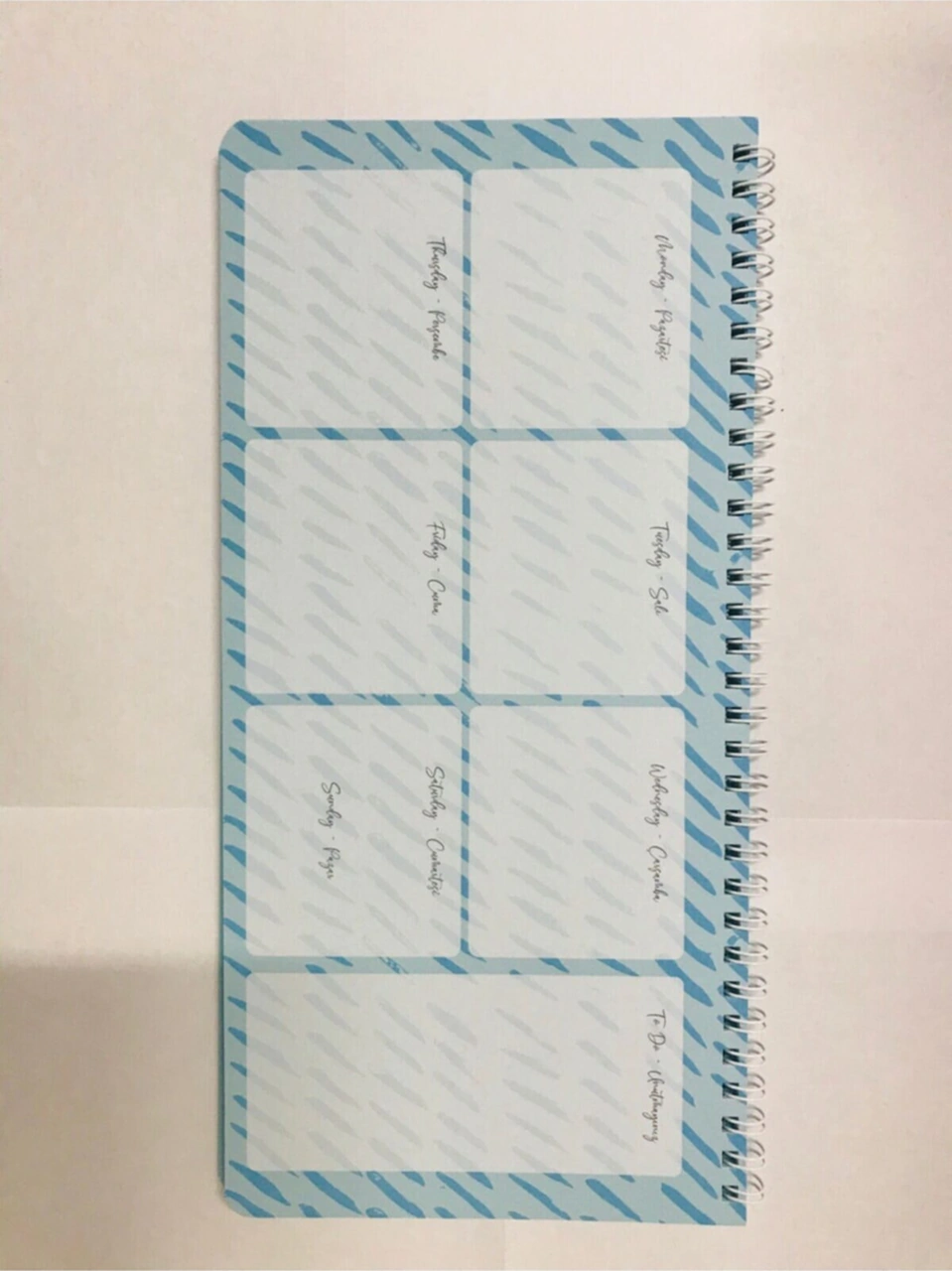 Plan The Week Spiralli Haftalık Planlayıcı Mavi Diğer