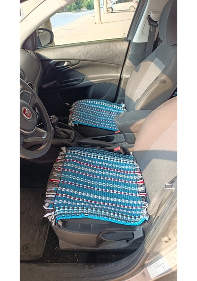 3'lü Oto Kilim Serpme Minder 1 Adet Üçlü 2 Adet Tekli