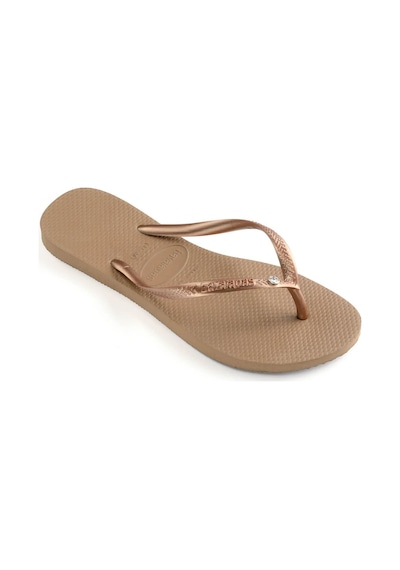 Havaianas Slim Crystal SW II Bayan Terlik - Rose Gold Bej