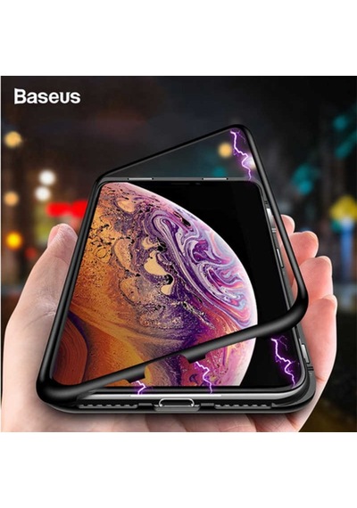Apple Uyumlu iPhone Xr 6.1 Kaliteli 360 Miknatisli Cam Tam Koruma Kilif 307496650 - Renk Seçimi-Kampanya / Siyah-Cam Ekran Koruyucu (+15 Tl)
