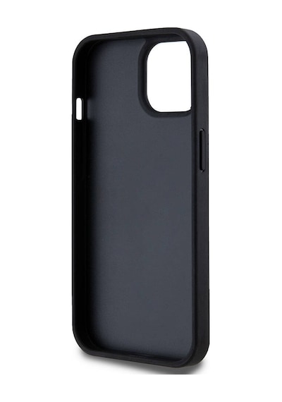 Apple Uyumlu iPhone 15 Kılıf Dkny Lisanslı 3d Yazılı Repeat Texture Pattern Kapak Siyah