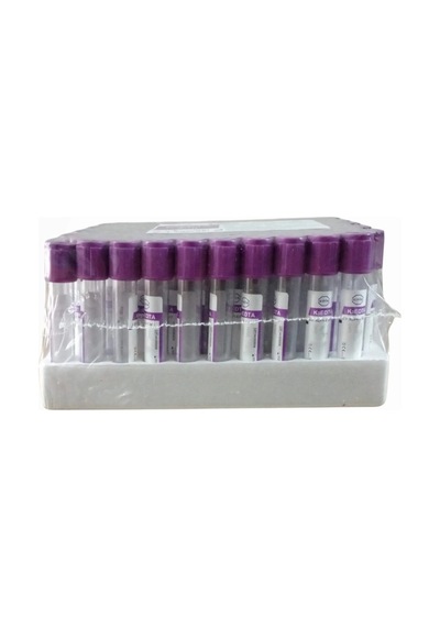 Vakumlu K3 Edtalı Tüp 3 Ml Mor Kapak 100'lü Paket