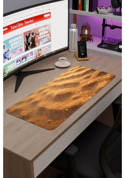 Kum Kaymaz Dikişli Kauçuk Oyuncu Mousepad V2 - 70x30 Xl Gaming Mouse Pad Fare Altlığı