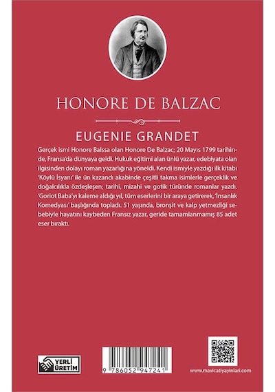 Eugenie Grandet - Honore De Balzac - Maviçatı Yayınları (Dünya Klasikleri)
