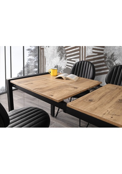 Lato Masa, Metax Sandalye, Dışbudak, 120x75 Açık Ceviz