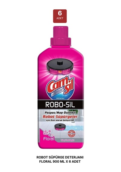 Robot Süpürge Deterjanı Floral 900 Ml X 6 Adet 6'lı Set