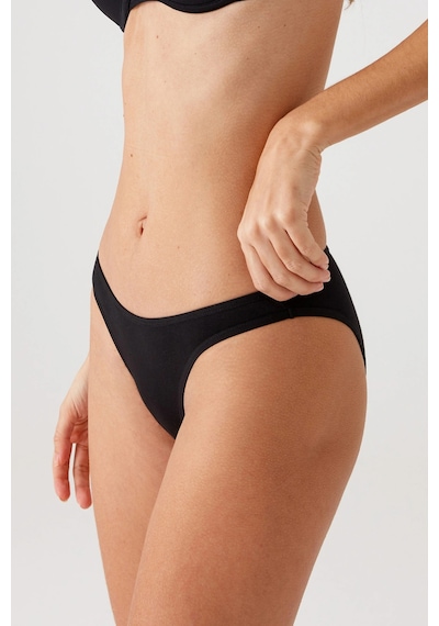 Pierre Cardin Kadın 5'li Ekonomik Paket Siyah 2055 Basic Brief Pamuklu Külot