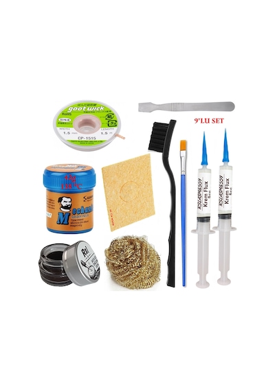 Kremlehim Mchanc 138 C 42gr Havya Uc Temizleyici Flux Lehim Toplama Cp-1515 Lehim Emme Teli Ve Yardımcı Set04