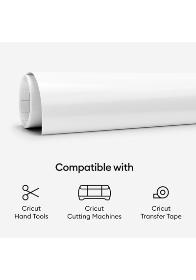 Cricut 2006840 Premium Kalıcı Vinil, Beyaz, 12" X 360"