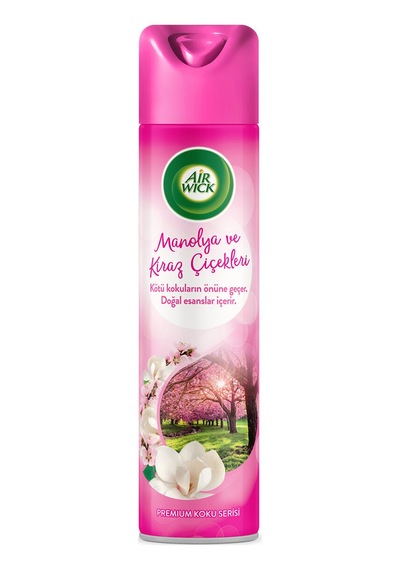 2 Adet Air Wick Aerosol Manolya Ve Kiraz 300 Ml Çok Renkli