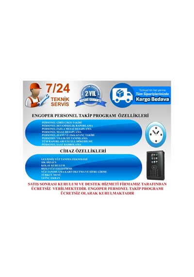 YÜZ TANIMA KART VE ŞİFRELİ PERSONEL TAKİP SİSTEMİ 2 YIL GARANTİ