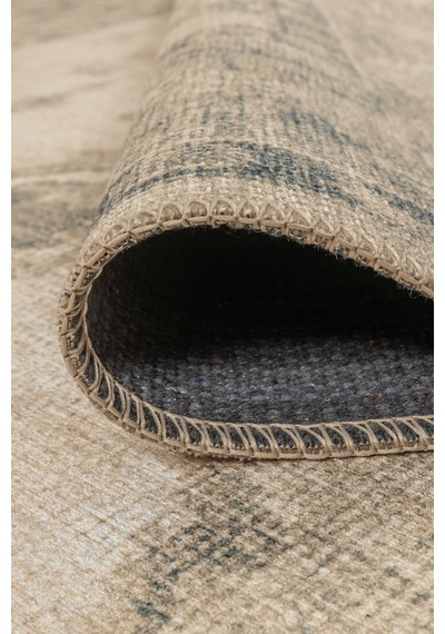 Relic Bej Vintage Dokulu Klasik Desenli Dokuma Tabanlı Şönil Halı Al 514 Bej