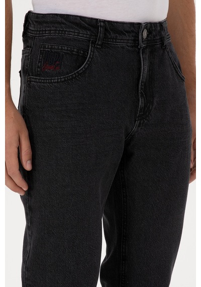 U.S. Polo Assn. Erkek Siyah Relax Fit Jean Pantolon 50316564-DN0027