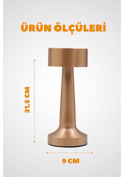 Hangast Hl-007b Dekoratif Metal Bakır Masa Lambası Ledli 5v 3renk