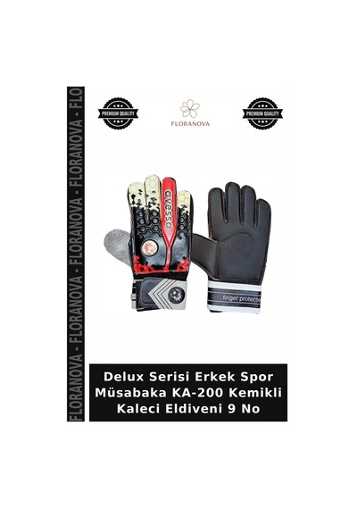 Delux Serisi Erkek Spor Müsabaka Ka-200 Kemikli Kaleci Eldiveni 9 No Çok Renkli