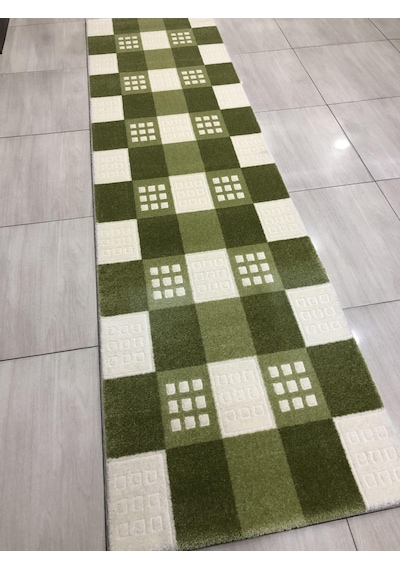 Saray Halı Samyeli 10854 Wy 80X300 Krem Yeşil 3 Metre Yolluk !