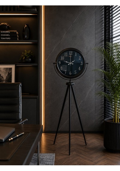 Siyah Elegance Aynalı Tripod 150 X 45 Cm Ayaklı Saat Diğer