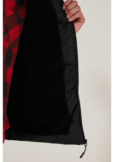 Buratti Peluş Astarlı Kapüşonlu Fermuarlı Slim Fit Şişme Erkek Mont 5762010 Siyah