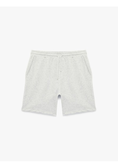 Koton Straight Fit Cepli Beli Bağcıklı Spor Şort Gri Melanj 6sam40107nk