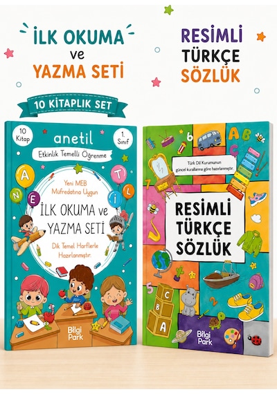 1. Sınıf İlk Okuma Ve Yazma Seti 10 Kitap + Resimli Türkçe Sözlük Etkinlik Temelli Yeni Meb Müfredatına Uygun