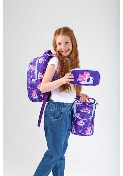 Kaukko Kids Sırt Çantası Aynalı Nakışlı Mermaid L5138