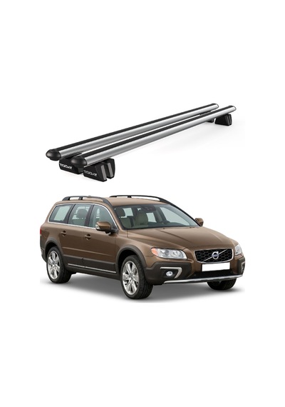 Pençe Volvo Xc70 Ara Atkı 2007-2013 Uyumlu Gri Ara Atkı Port Bagaj Tavan Barı