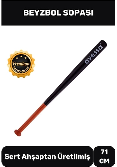 Ahşap 28 İnc Baseboll Beyzbol Sopası Dişbudak Ağacından 71 Cm Premium Özel Üretim Kırılmaz Kaliteli Çok Renkli