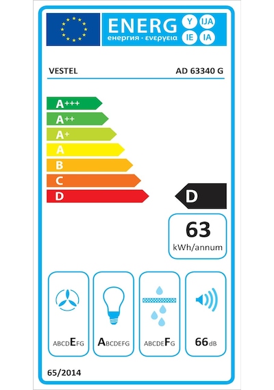 Vestel AD-63340 G Ankastre Davlumbaz