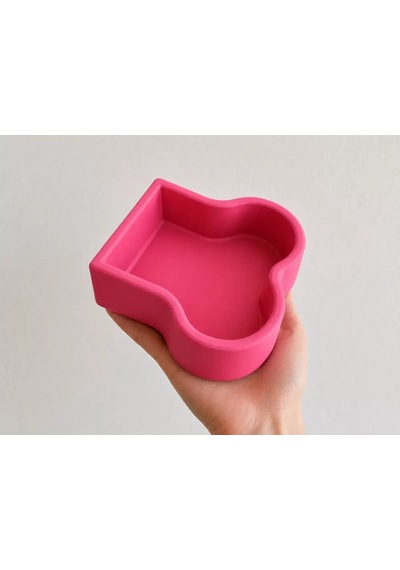 Hubrendy Sh Kemik Model Beton Kedi Köpek Mama Ve Su Kabı - Pembe