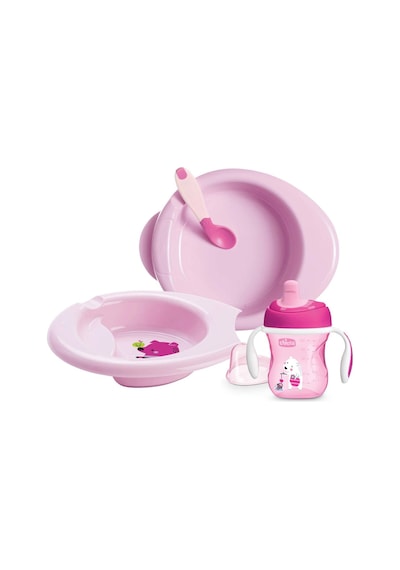Chicco 4 Parça Beslenme Seti +6 Ay - Kız
