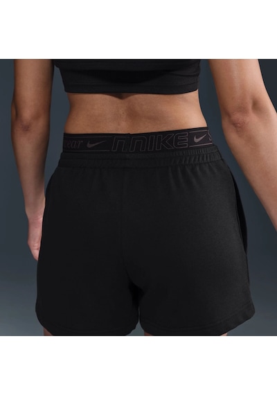 Nike Chill French Terry 4" Short Kadın Boxer Detaylı Şort-sportxstore Siyah