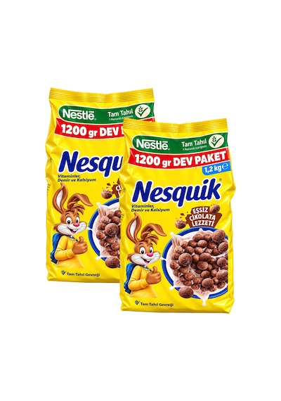 Nesquik Kakaolu Tam Tahıl Gevreği 1200 Gr 2 Li 2,4 Kg