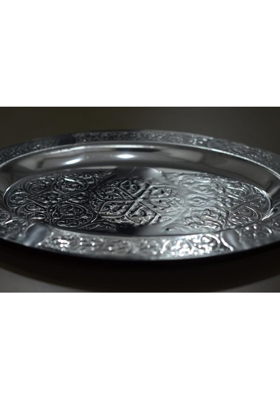 Paslanmaz Çelik Oval Tepsi 304 Kalite Krom Kaplama, Dekoratif Ve Servis Amaçlı Tabak 30 Cm