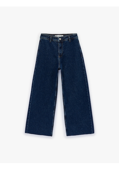 Koton Düğmeli Yüksek Bel Rahat Kesim Denim Pantolon - Culotte Jeans Koyu İndigo 6sal40112md İndigo Koton Düğmeli Yüksek Bel Rahat Kesim Denim Pantolon - Culotte Jeans Koyu İndigo 6sal40112md İndigo
