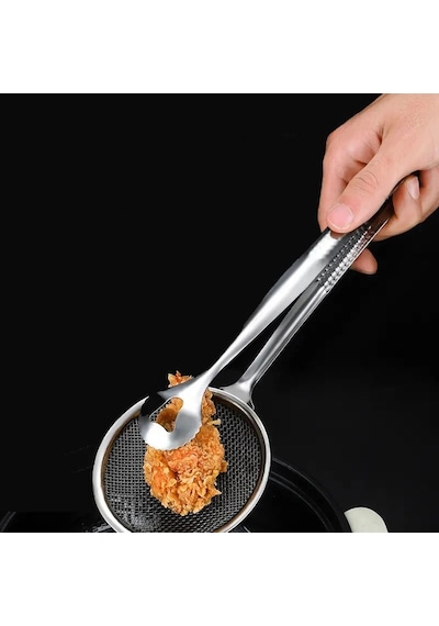 Mybru Paslanmaz Metal Süzgeçli Kızartma Maşası