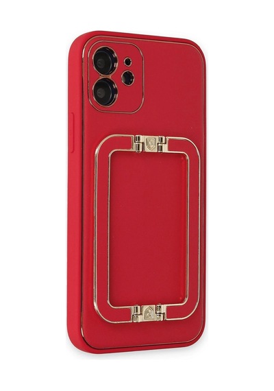 Newface - 873 - İphone 12 Kılıf Coco Elit Kapak - Edntrend - - Kırmızı