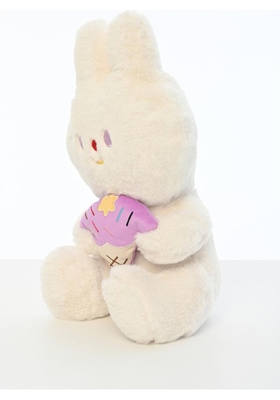 Pufu Peluş Dondurmalı Tavşan 03014 Beyaz