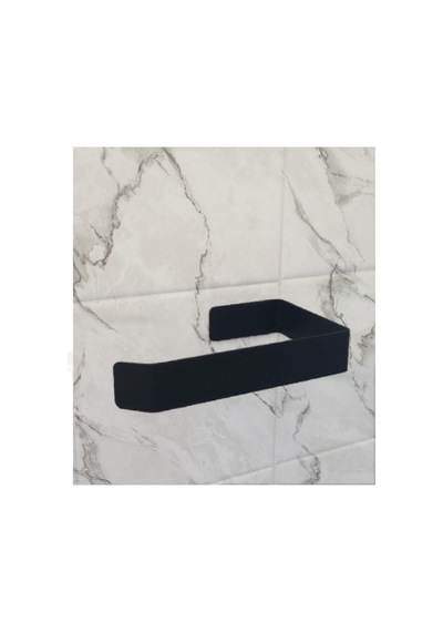Metal Mat Siyah Yapışkanlı Tuvalet Kağıtlık, Yapışkanlı Wc Kağıtlık, Tuvalet Kağıdı Askısı 3m Yapışka Diğer