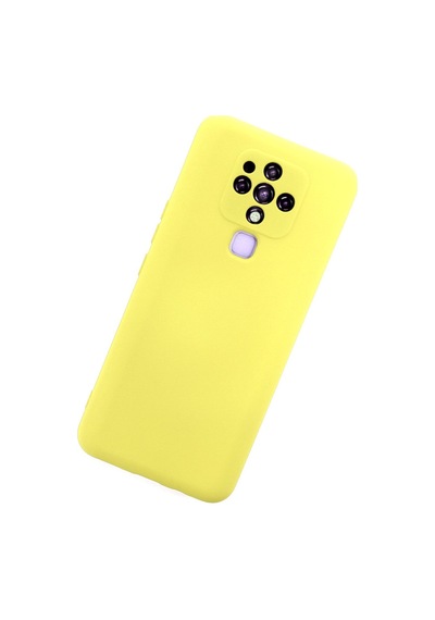 Tecno Camon 16 Uyumlu Kılıf Nano İçi Kadife Silikon - Sarı