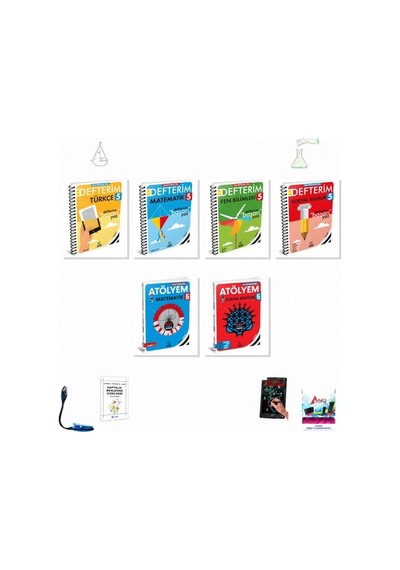Arı 5. Sınıf Defterim Serisi Matematik Sosyal Atölyem 6 Kitap