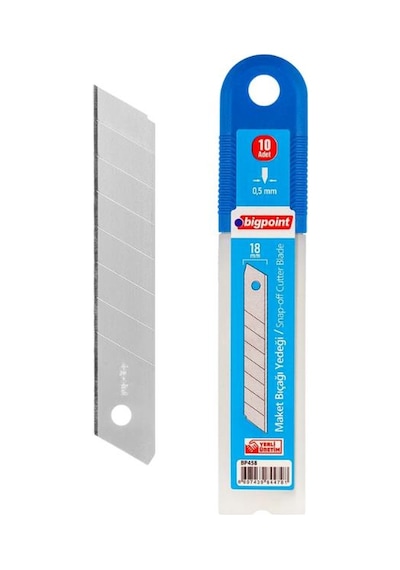 Bigpoint Bp478 Maket Bıçağı Yedeği Geniş 18mm 10 Lu Paket