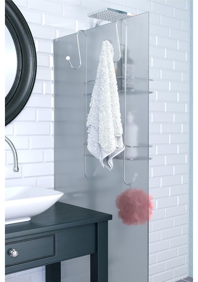 Tekno-tel Bk062 2 Katlı Duş Rafı Sabunluk, Krom Çok Renkli