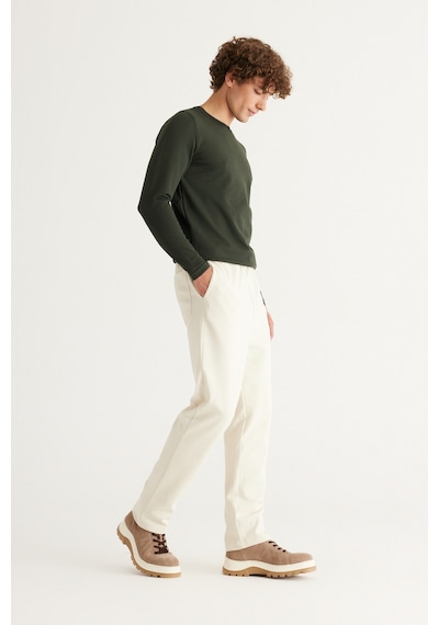 AC&Co / Altınyıldız Classics Erkek Bej Standart Fit Normal Kesim Pamuklu Pantolon Bej