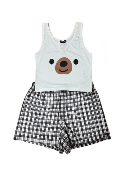 Pazarız Pembecin Şortlu Pijama Takımı Babydol İp Askılı Yazlık Pamuklu Kolsuz Beyaz Ayıcık Beyaz Pazarız Pembecin Şortlu Pijama Takımı Babydol İp Askılı Yazlık Pamuklu Kolsuz Beyaz Ayıcık Beyaz