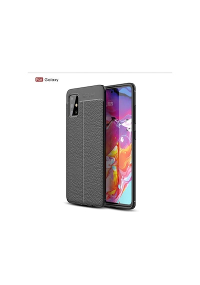 Samsung Uyumlu Galaxy A71 Kamera Korumali Deri Görünümlü Silikon Kilif 402642257