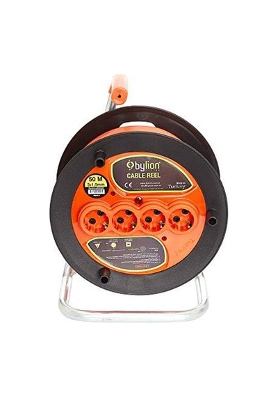 Makaralı Uzatma Kablosu 3 1.5mm 20 Mt. Turuncu Kablo