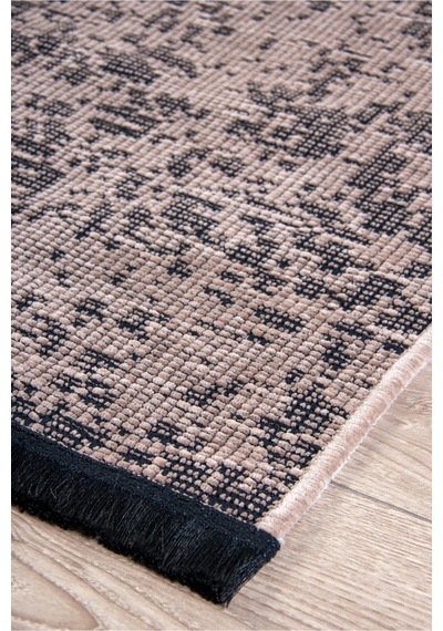 Bej Şönil Kilim Makinede Yıkanabilir Kaymaz Taban Halı Yolluk Bej